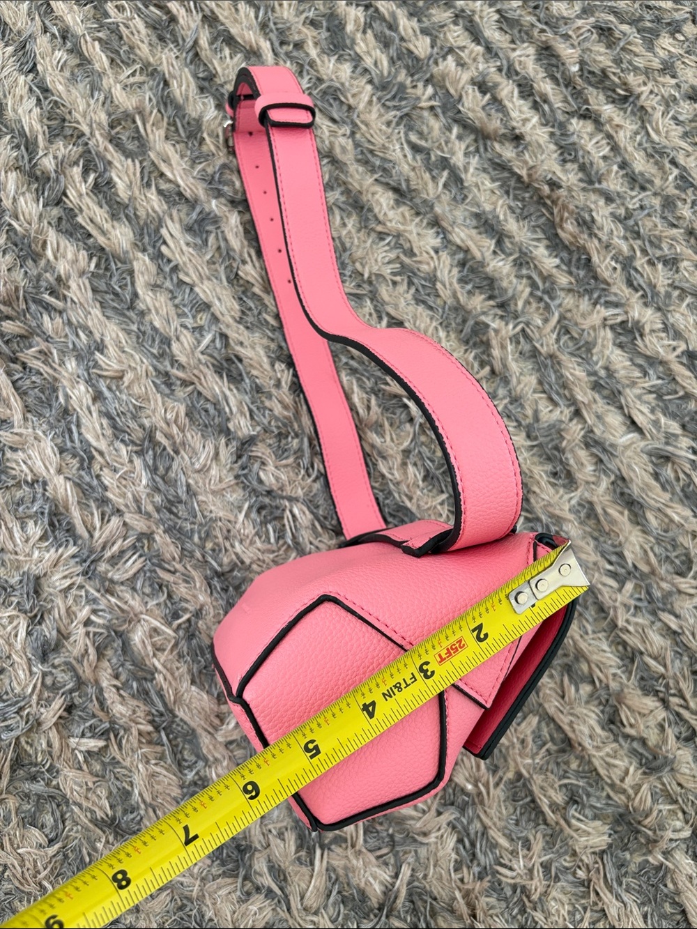 French Connection Pink Pebble PU Crossbody Belt Bag New! - Picture 11 of 12
